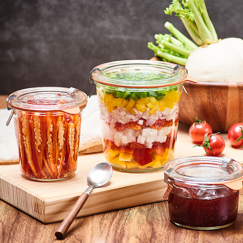 Meal Prep Juice Bottles - House We Barattolo portaoggetti in vetro